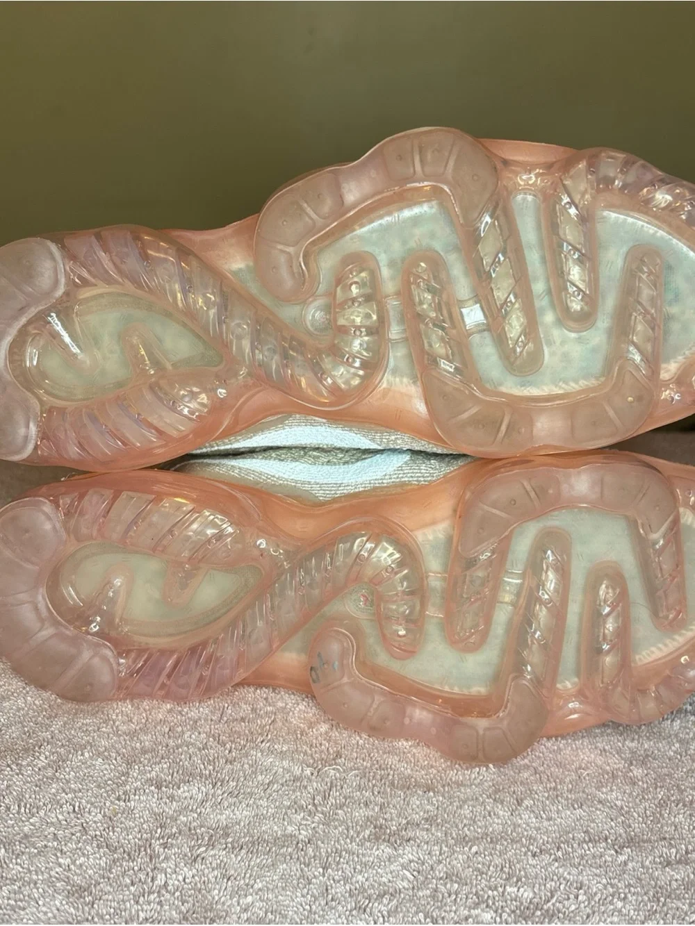 Nike Air VaporMax 2023 FlyKnit Women's Oatmeal Pink Oxford DV6840-101 Size 8.5